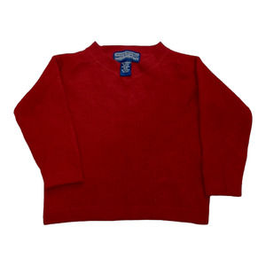 Newton Trading Co. Toddler Pullover Sweater Crew Neck 100% Lambswool Red Size 4